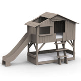 Mathy by bols hut bunk bed with slide Pine wood + MDF