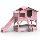 Mathy by bols hut bunk bed with slide Pine wood + MDF