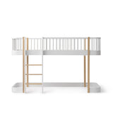 Oliver Furniture Wood Original halbhohes Hochbett Weiß/Eiche 90x200 cm