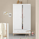Oliver Furniture Wood Kleiderschrank 2-türig Weiß/Eiche