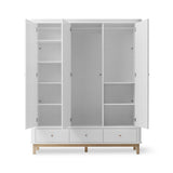 Oliver Furniture Wood wardrobe 3 doors white/oak
