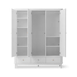 Oliver Furniture Wood Kleiderschrank 3-türig Weiß