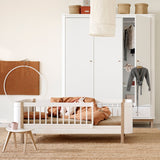 Oliver Furniture Wood Mini+ Juniorbett Weiß/Eiche 68x162 cm