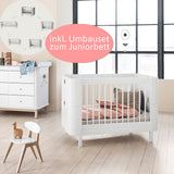 Oliver Furniture Wood Mini+ Basic Babybett Weiß 68x122 cm