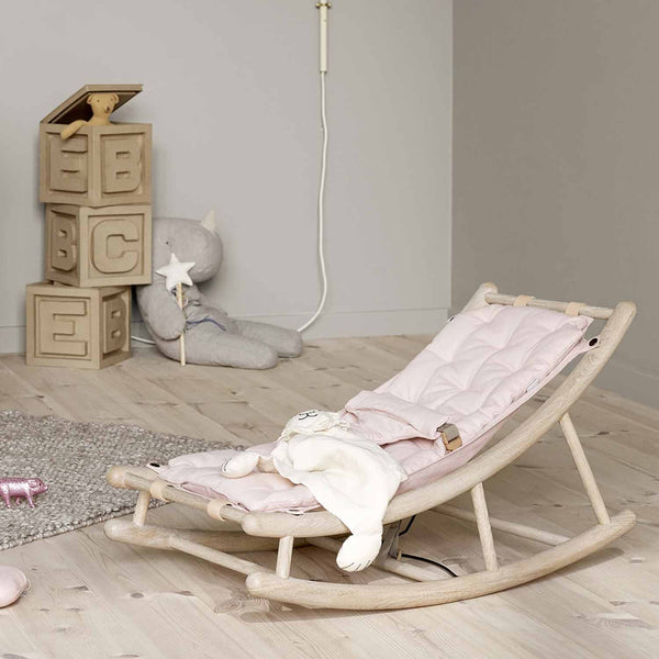 Oliver Furniture Wood Baby- und Kleinkindwippe Eiche/Rosa