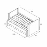 Muba Bespoke Bettsofa Nido Movil mit Ausziehbett und Schubladen 90x200 cm