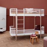 Oliver Furniture Wood Original Etagenbett Weiß/Eiche 90x200 cm