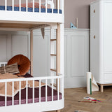 Oliver Furniture Wood Original Etagenbett Weiß/Eiche 90x200 cm