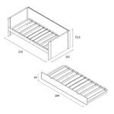 Muba Bespoke Bettsofa Block mit Gästebett 90x200 cm