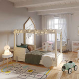 Mathy by bols Himmelbett Discovery Natur/Farbe, Kiefernholz + MDF