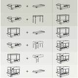Mathy by bols Einzelbett Discovery Natur/Farbe, Kiefernholz + MDF