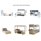 Mathy by bols Einzelbett Discovery Natur/Farbe, Kiefernholz + MDF