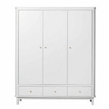 Oliver Furniture Wood Kleiderschrank 3-türig Weiß