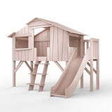 Mathy by bols hut bunk bed with slide Pine wood + MDF