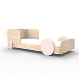 Mathy by bols Einzelbett Discovery Natur/Farbe, Kiefernholz + MDF