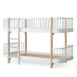 Oliver Furniture Wood Original halbhohes Etagenbett Weiß/Eiche 90x200 cm
