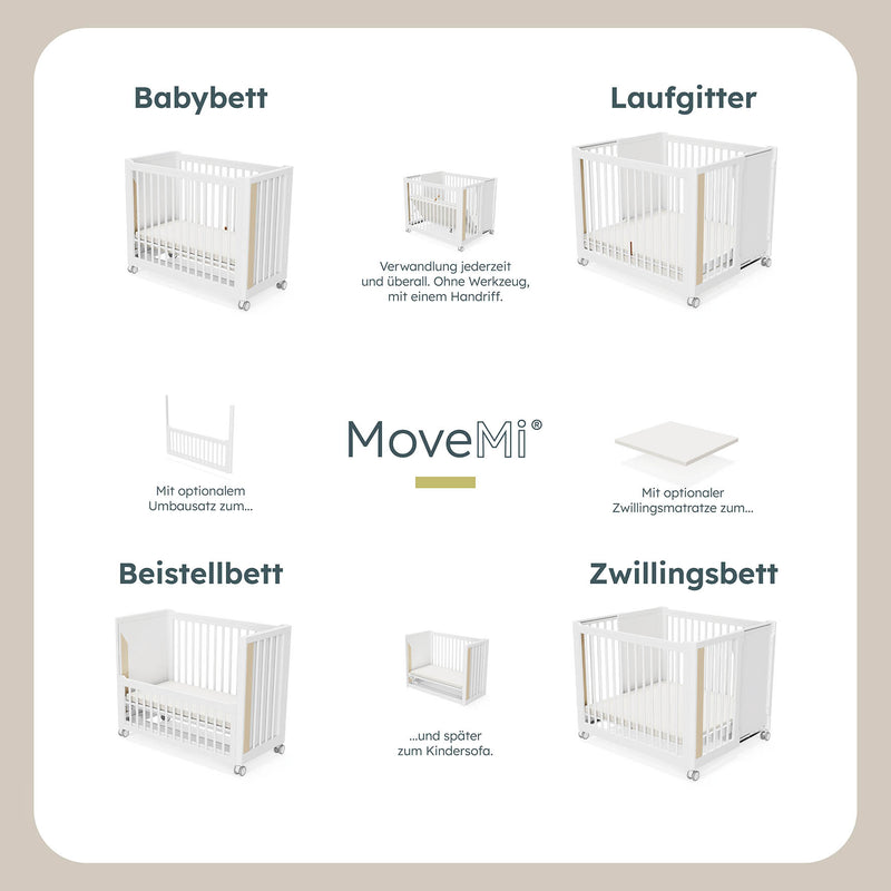 Naolima MoveMi® Babybett + Laufgitter