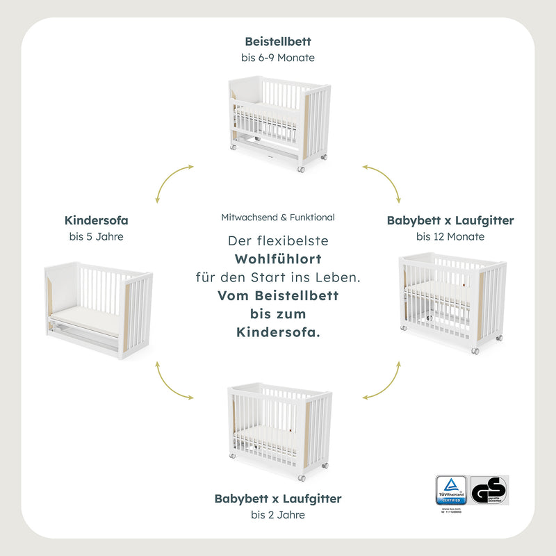 Naolima MoveMi® Babybett + Laufgitter
