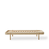 Oliver Furniture Wood Lounger Bed White/Oak 120x200 cm