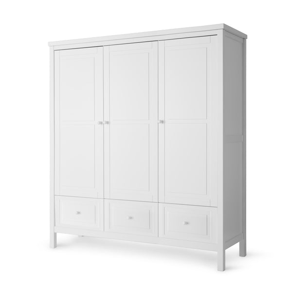 Isle of dogs Design Kleiderschrank 3-türig weiß