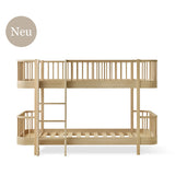Oliver Furniture Wood Original mezzanine bed white/oak 90x200 cm