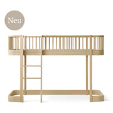 Oliver Furniture Wood Original mezzanine bed white/oak 90x200 cm