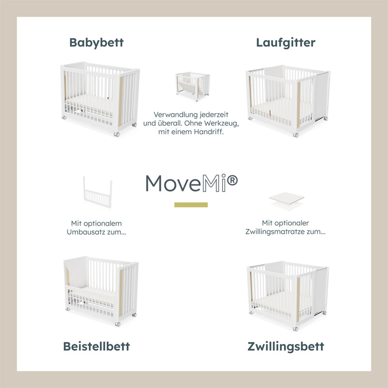 Naolima MoveMi® Babybett + Laufgitter
