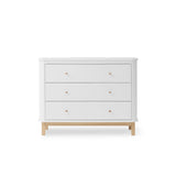 Oliver Furniture Wood Kommode mit 3 Schubladen Weiß/Eiche