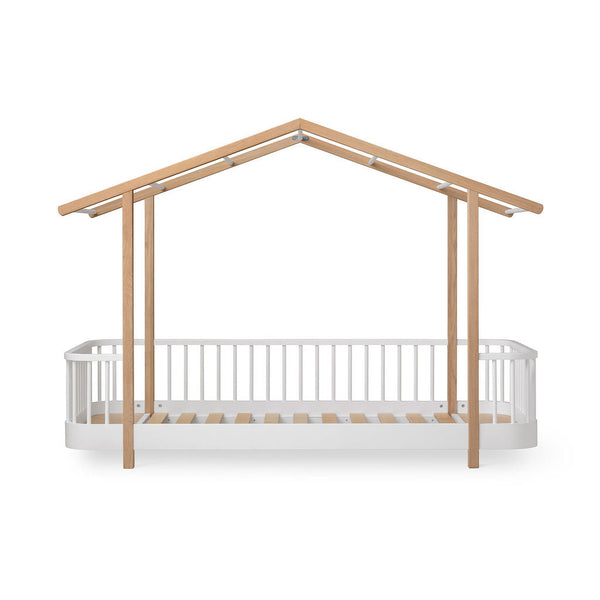 Oliver Furniture Wood Original Hausbett, weiss/Eiche 90x200 cm