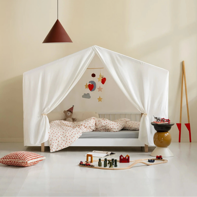 zelt vorhang kinderzimmer Oliver Furniture Vorhang Wood Original Hausbett-Zelt, weiß