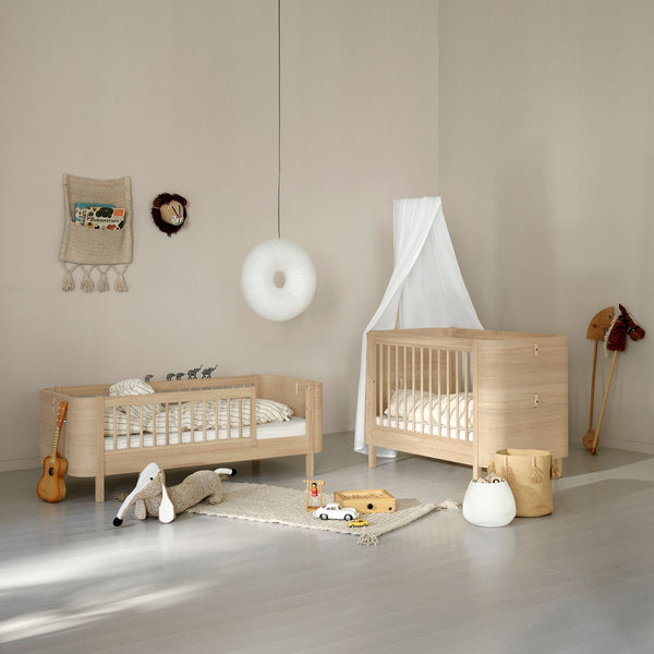 Oliver Furniture Wood Mini+ Geschwisterset, Eiche (Ergänzung für Mini+ Babybett inkl. Umbauset Juniorbett)
