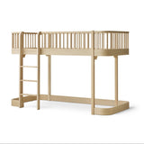 Oliver Furniture Wood Original mezzanine bed white/oak 90x200 cm