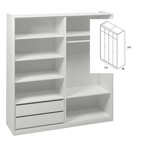 Muba Bespoke 4-door wardrobe 144x247 cm