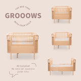 Sebra Babybett & Juniorbett Wooden Edition | Hochwertiges mitwachsendes Kinderbett