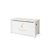 Isle of dogs Design Spielzeugkiste Weiss und Handbemalt