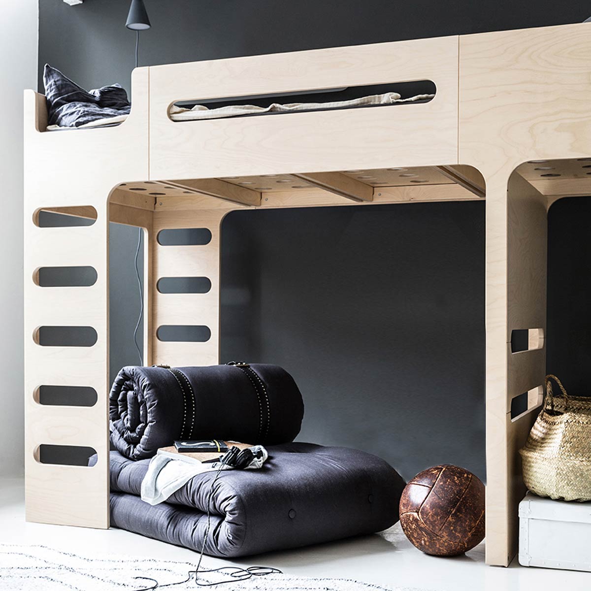 Rafa-kids F-loft bed birch 90x200 cm