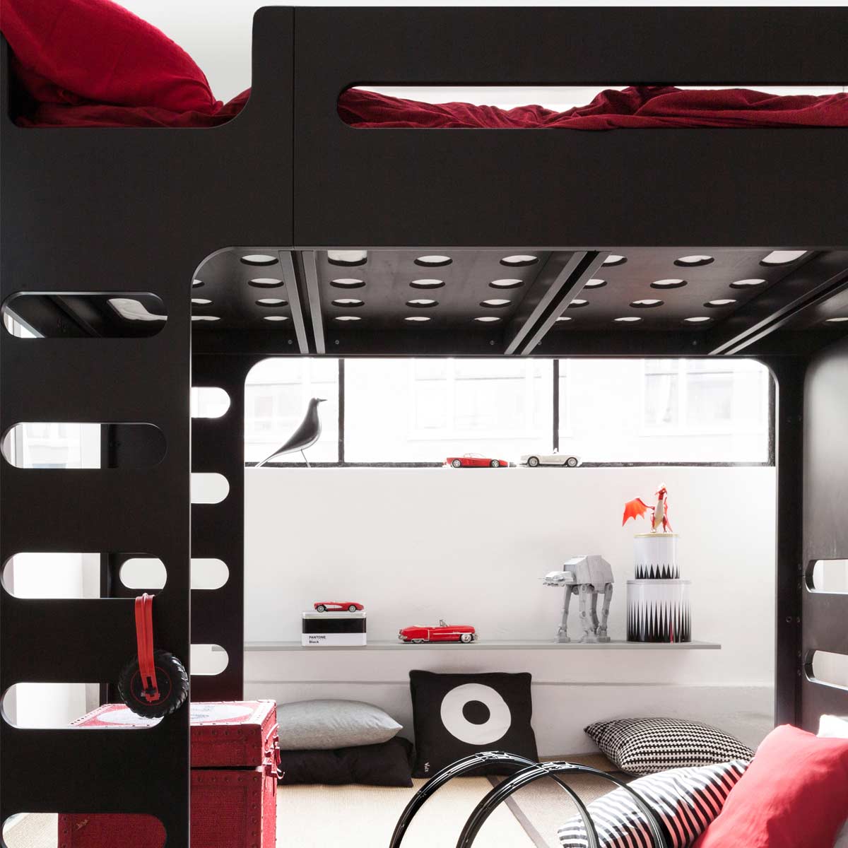 Rafa-kids F-loft bed black 90x200 cm Rafa-kids F-loft bed black 90x200 cm