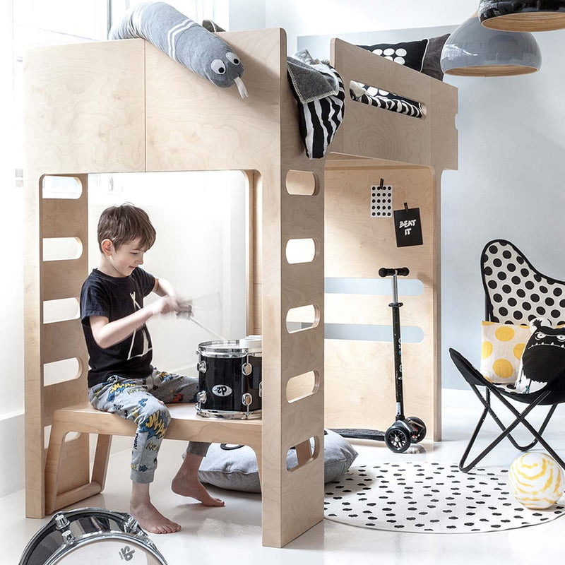 Rafa-kids F-loft bed birch 90x200 cm