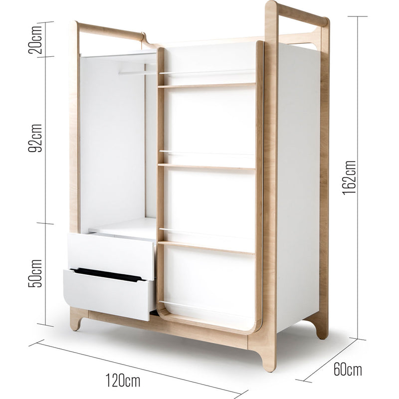 Rafa-kids H-Kleiderschrank Weiß