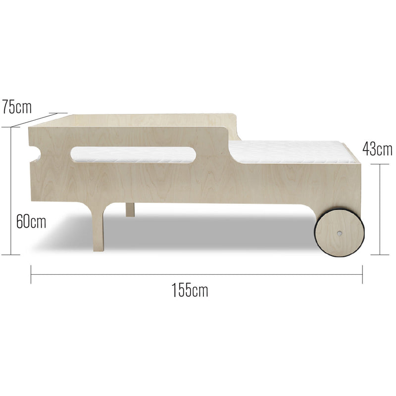 Rafa-kids R-Children's Bed Black 70x150 cm