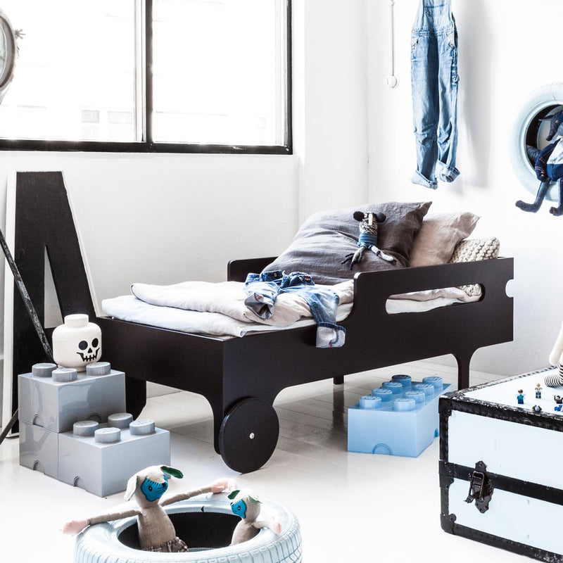 Rafa-kids R-Children's Bed Black 70x150 cm
