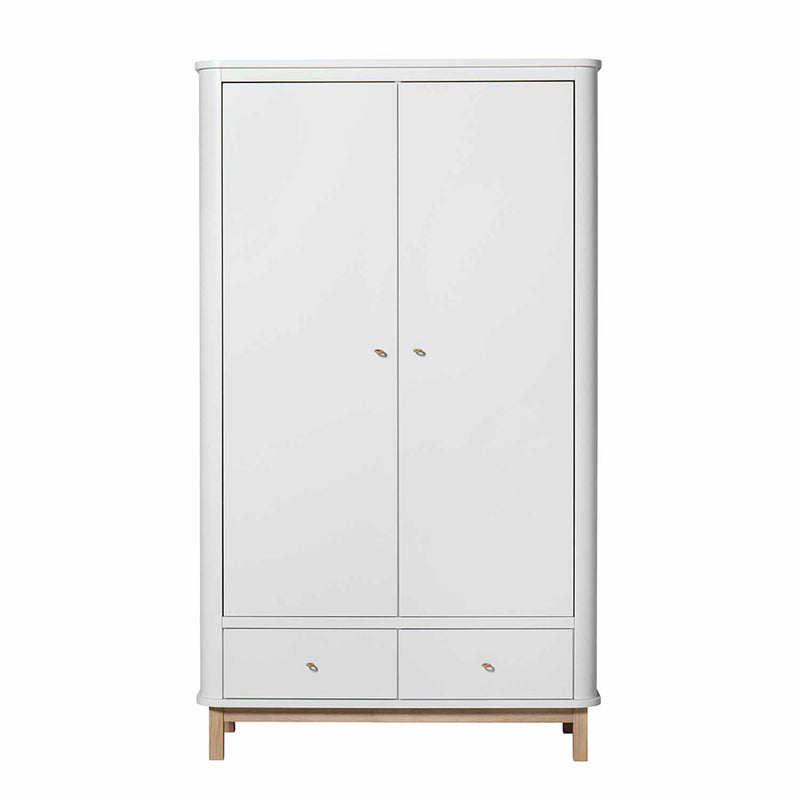 Oliver Furniture Wood wardrobe 2 doors white/oak