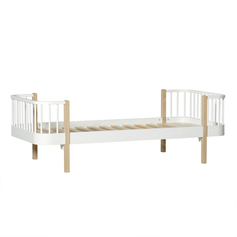 Oliver Furniture Wood Original Bett Weiß/Eiche 90x200 cm