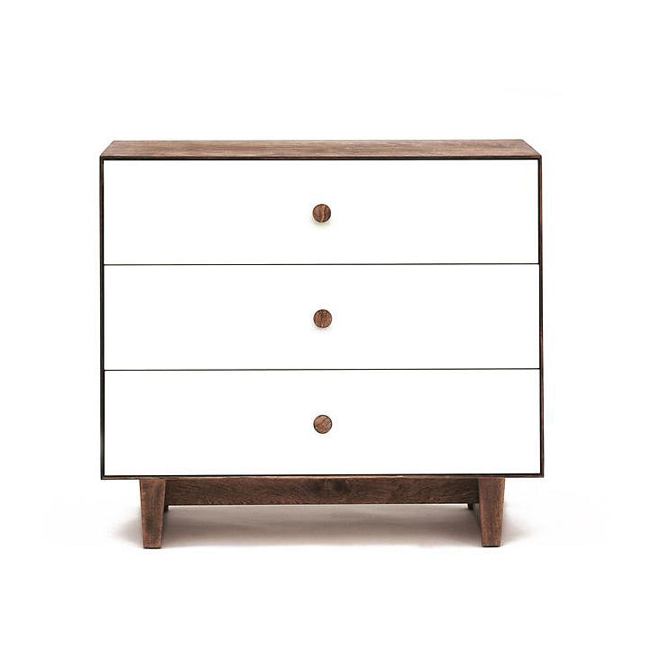 Oeuf chest of drawers changing table Merlin 3 Rhea walnut white