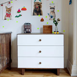Oeuf chest of drawers changing table Merlin 3 Rhea walnut white