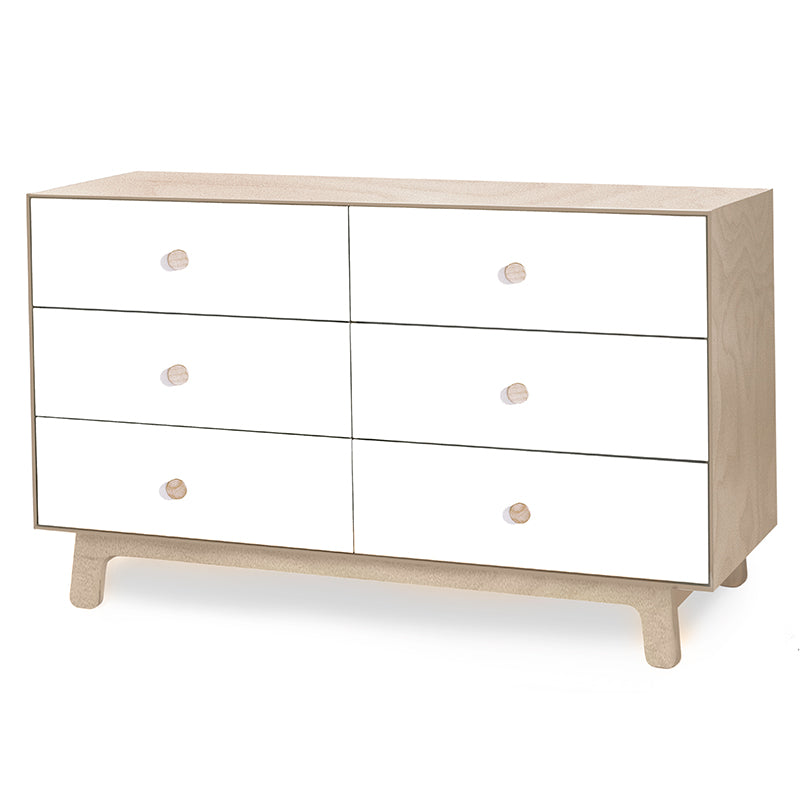 Oeuf chest of drawers changing table Merlin 6 Sparrow birch white