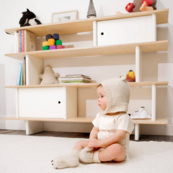 Oeuf Regal Mini Library in birch white
