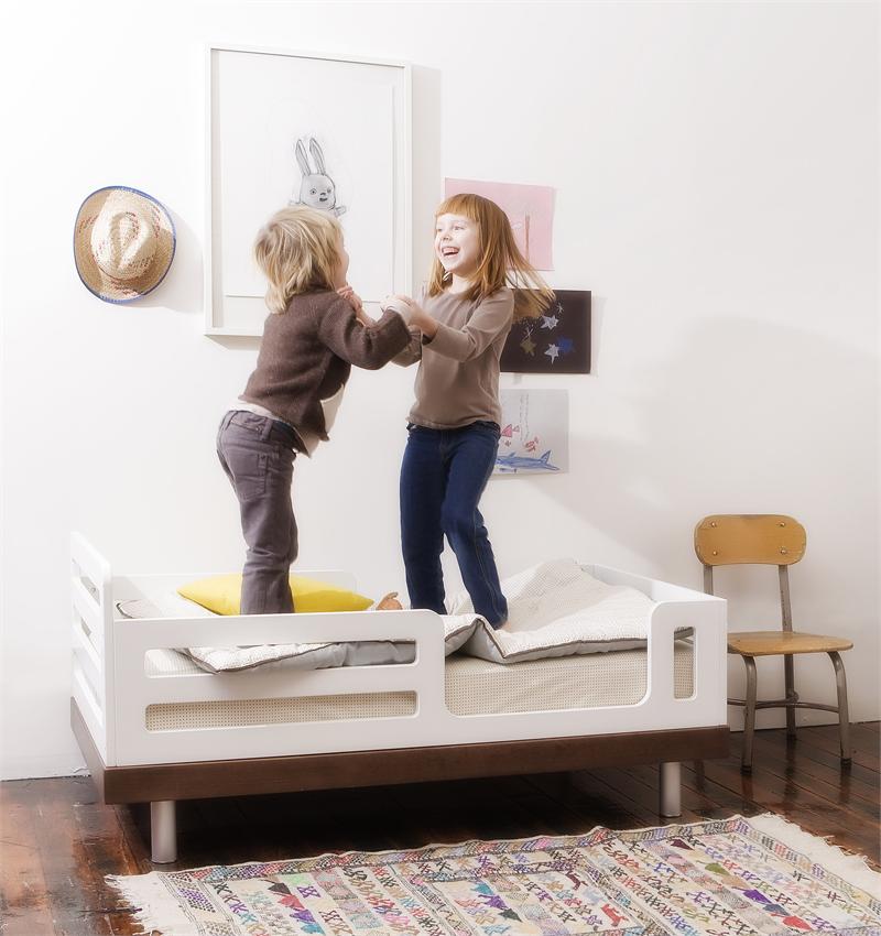 Oeuf children's bed Classic Walnut White 70x140 cm