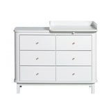 Oliver Furniture Wood chest of 6 drawers White + changing table small