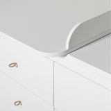 Oliver Furniture Wood chest of 6 drawers White + changing table small